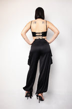 Pinko - Pantalone cargo in satin