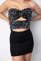 Amen - Top con paillettes
