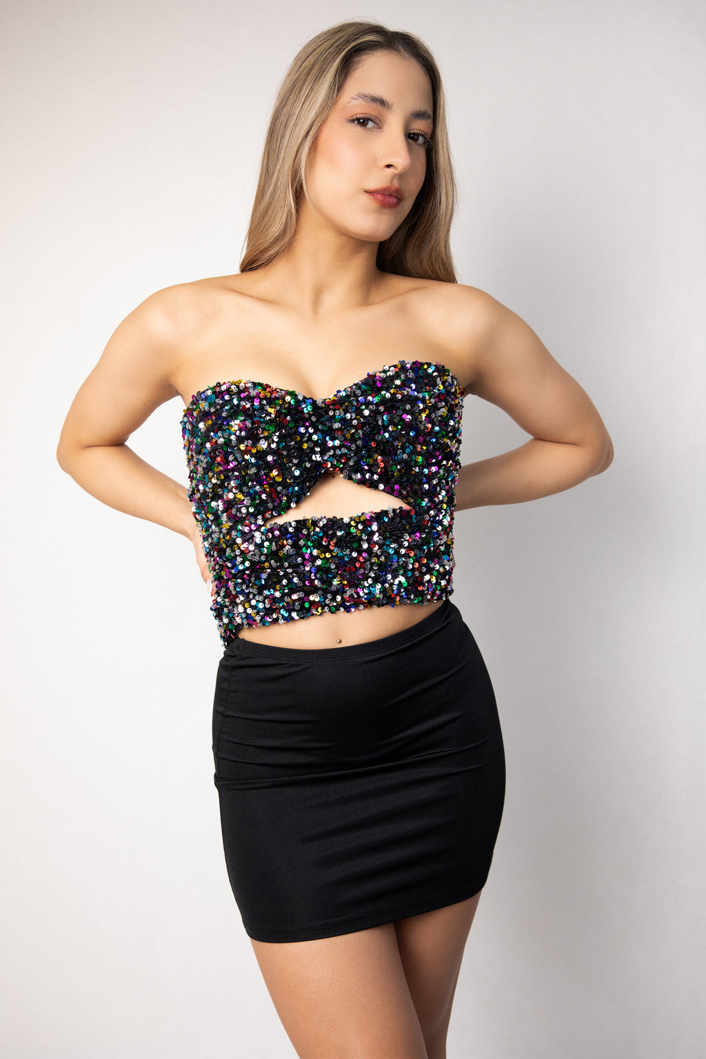 Amen - Top con paillettes
