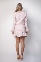 Buby.s - Completo giacca e mini gonna in tweed rosa