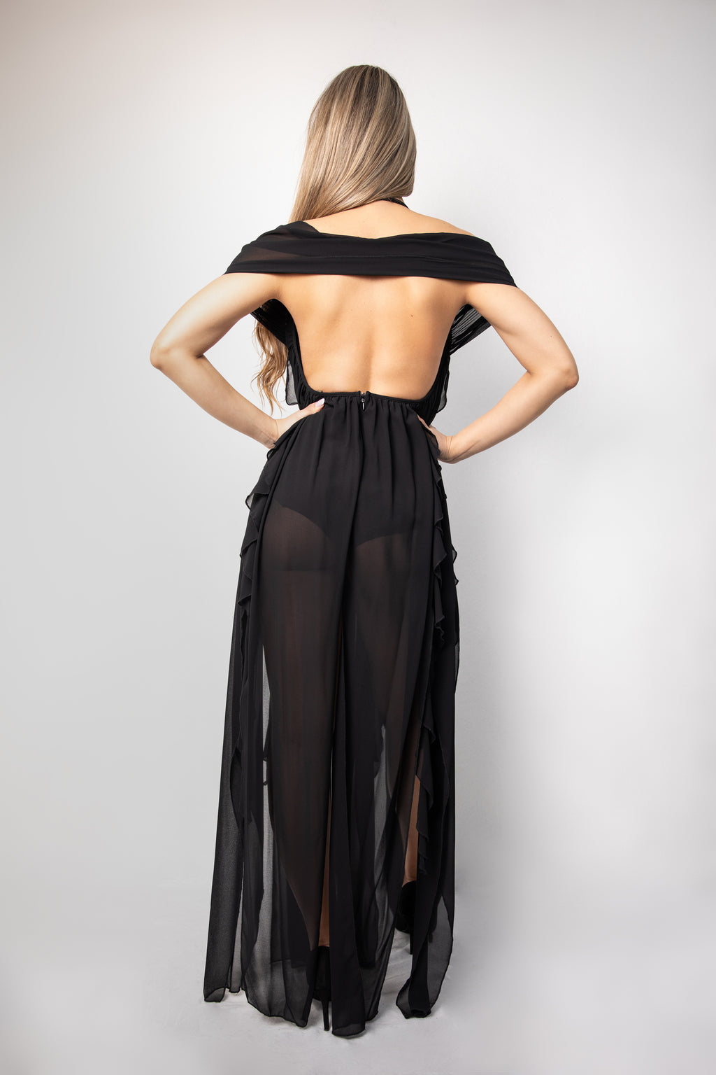 Eleh - Maxi abito in chiffon
