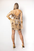Lucia Pi Couture - Mini abito ricamato a mano