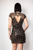 Lucia Pi Couture - Mini abito ricamato a mano