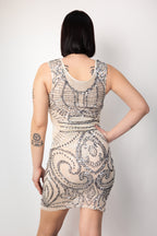 Lucia Pi Couture - Mini abito ricamato a mano