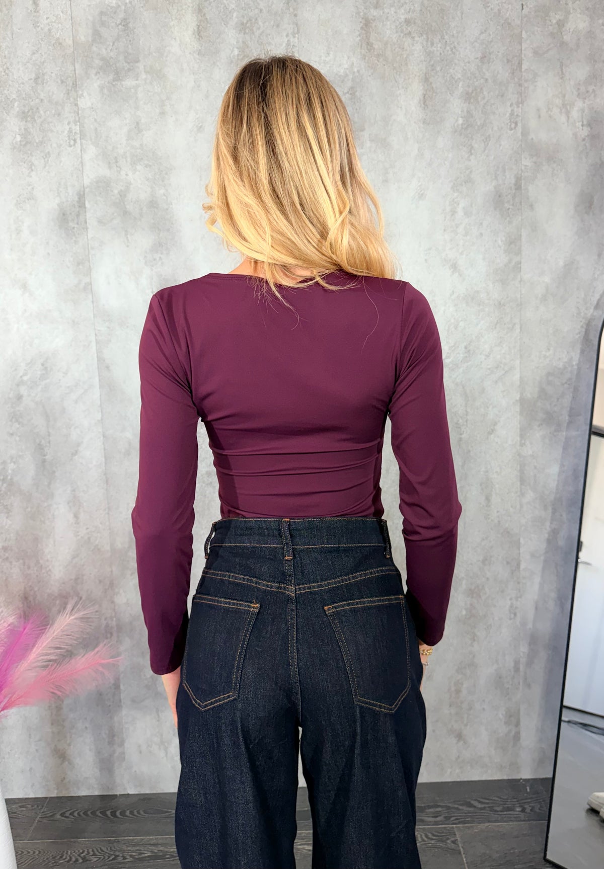 Top Drappeggiato Marrone OFFLACE