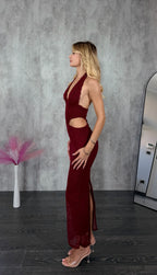 Abito Lungo in pizzo cut-out OFFLACE